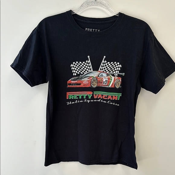 Other - Pretty Vacant Sz XL Italia Boys Black Race Car T-Shirt